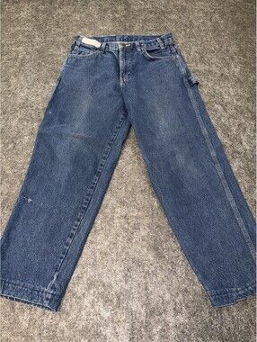 WearGuard Aramark Carpenter Jeans Mens 32x30 Blue Utility Work Pants